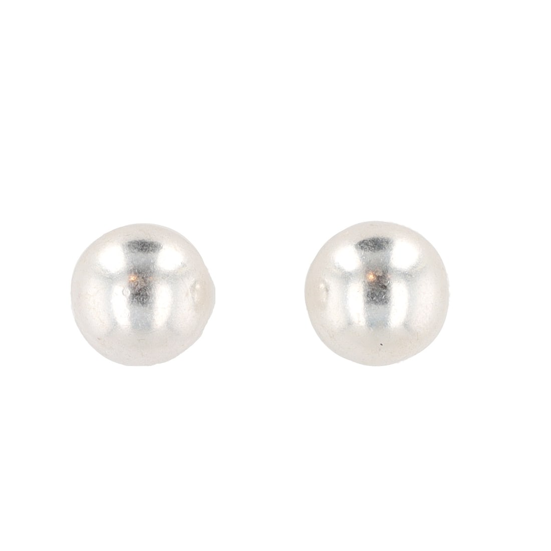 Sterling Silver 8mm Pearl Stud Earrings 2g: Sterling Silver 8mm Pearl Stud Earrings 2g