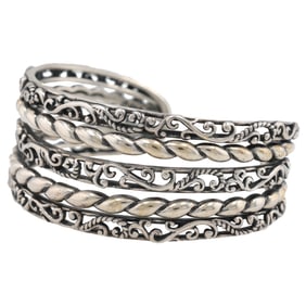 Carolyn Pollack Relios Sterling Cuff Bracelet 42g