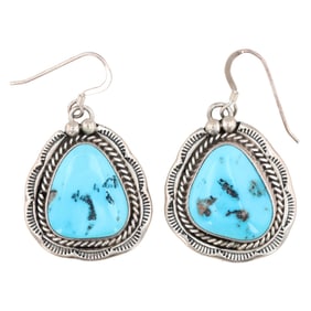 A. BEBO Navajo Style Turquoise Sterling Earrings 11g