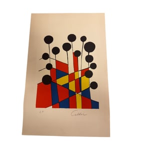 Alexander Culder Signed Artist Proof Lithograph "Balloons" circa 1971 unframed