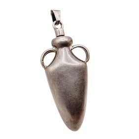 Taxco TC-60 Vintage Sterling Poison Bottle Pendant