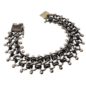 Signed Eagle 192 Mexico Sterling Link Bracelet