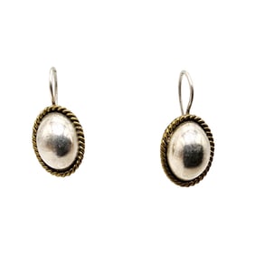 Taxco Mexico Vintage Sterling Hollow Drop Earrings