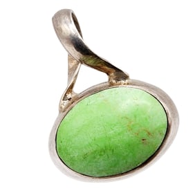 Vintage Sterling Mexico Oval Pendant