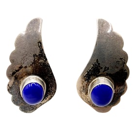 Vintage Sterling Mexico Wing Earrings