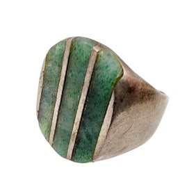 Signed Mexico Vintage Sterling Ring Sz 9.5