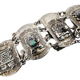 Vintage South American? Warrior Link Sterling Bracelet
