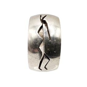 Vintage Navajo Sterling Kokopelli Flute Player Ring Sz 9