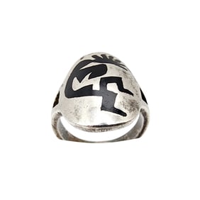 Southwest Sterling Kokopelli Ring Sz 5.5