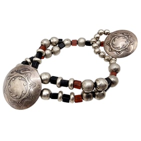 Southwest Style Sterling Concho Bracelet