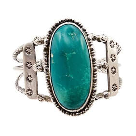 Vintage Sterling Turquoise? Cuff Bracelet