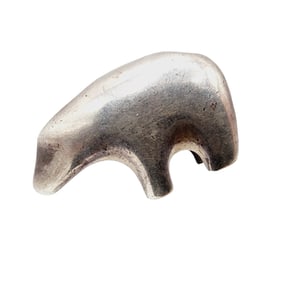 Southwestern Sterling Bear Bolo Slide/Pendant