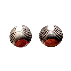 Signed 'TCA 1985' Sterling Southwest Earrings