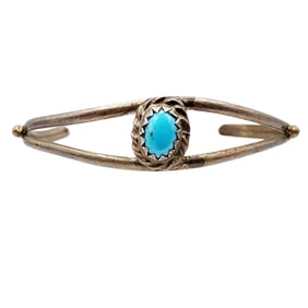 Navajo Sterling Turquoise Cuff Bracelet