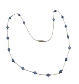 Sterling Liquid Silver Sodalite Necklace