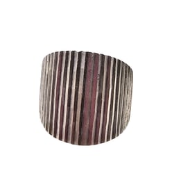 Mexico Sterling Ribbed Ring Size 5.75