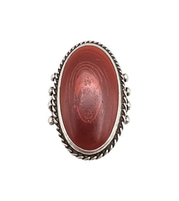 Sterling Jasper Ring Size 6.25