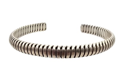 Mexico Sterling Coil Cuff Bracelet
