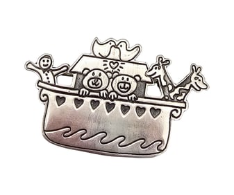 EFS Mexico Sterling Noah's Arch Brooch