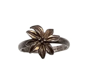 GP 32 Mexico Sterling Flower Ring Size 6