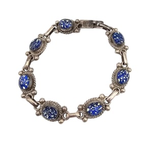 Mexico Sterling Glass Bracelet