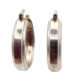 Mexico Sterling Hoop Earrings