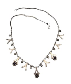 Mexico TR-153 Sterling Lapis Necklace