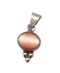 Mexico Sterling Cat Eye Pendant