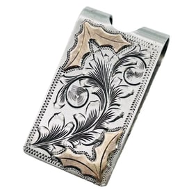 Southwest Plafina 10K Sterling Money Clip 19.71 G