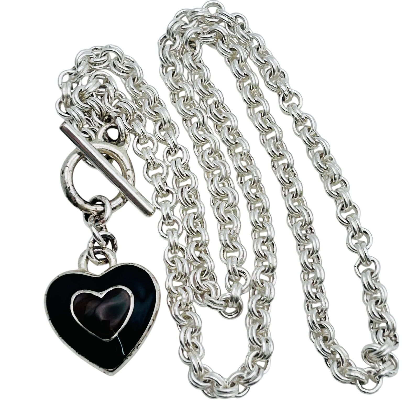 MONET Heart Pendant, Toggle Clasp Heavy Cable Chain Necklace 19.42 (1 of 6)