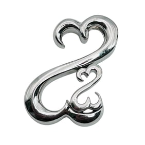 JWBR Jane Seymour Sterling Infinity Heart Pendant 2.54 G