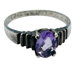 Amethyst Sterling Ring, Size 8, 2.45 G