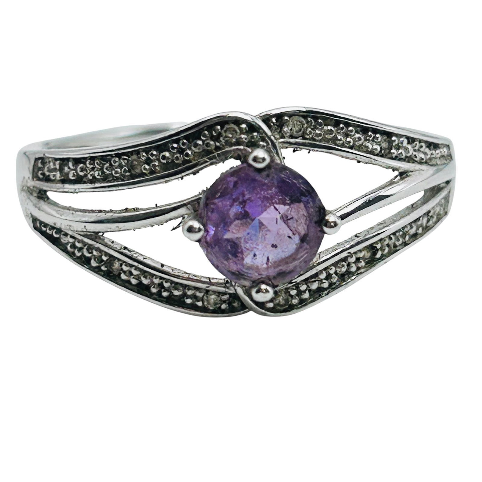 Amethyst Sterling Ring Size 10, 2.85 G (1 of 4)