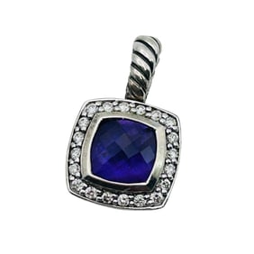 David Yurman, Amethyst And Sapphire Pendant 2.88 G