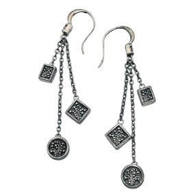 Lois Hill, Sterling Dangle Earring 7.26 G