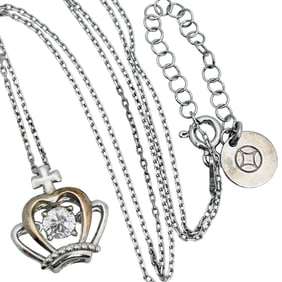 Aphrodite's Crown Pendant And Adjustable Cable Chain Necklace 3.03 G