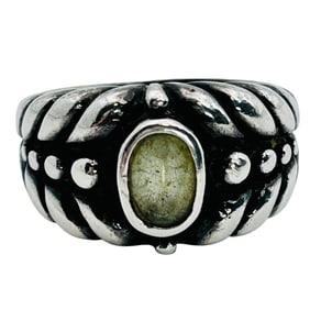 WCJ Sterling Topaz Ring Size 5.5, 10.17 G