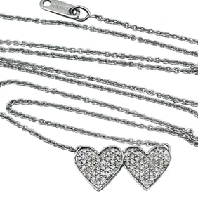 Vera Wang JWBRVW Tag Attached 1/5 Carat, Diamond Sterling Heart Pendant Cable Chain Necklace 2.96 G