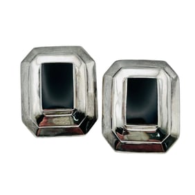 Chapel Zenray ONYX Rectangle Earrings 11.6 G