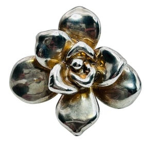 Israel, Sterling Large Rose, Ring Size 9, 9.4g