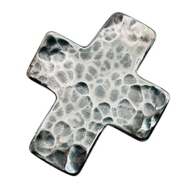 SILPADA Sterling Hammered Cross Pendant 4.4 G
