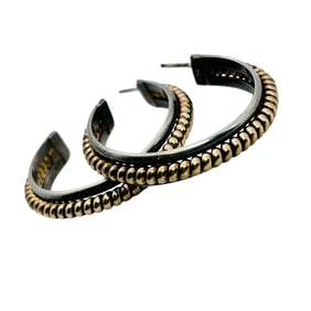12 KG Sterling Southwest Hoop Earrings 15.5 G
