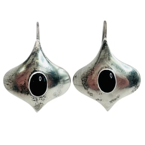 Mexico, Sterling Hook Earrings 4.35 G