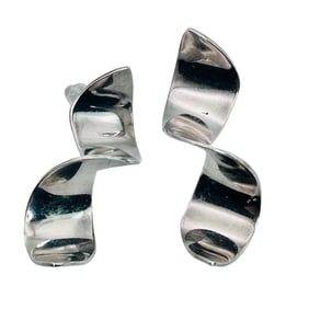 Mexico, Sterling Twist Earrings 10 G
