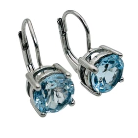 Topaz Jacket Sterling Earrings 2.98 G
