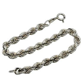 BIRKS Italy Sterling Twisted Chain Bracelet 6.82 G
