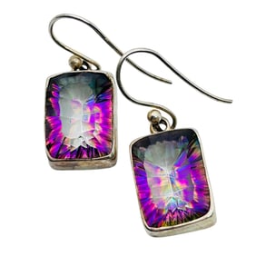 VIVAH Amethyst Sterling Dangle Earring 6.68 G