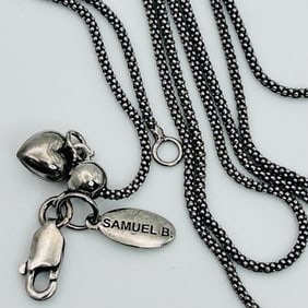 Samuel B Sterling Popcorn Chain Necklace 3.53 G