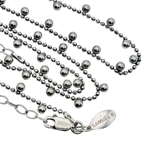 Samuel B Sterling Bead Chain Necklace 6.53 G
