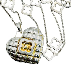 Heidi Klum, Sterling Locket And Chain Necklace 17.18 G